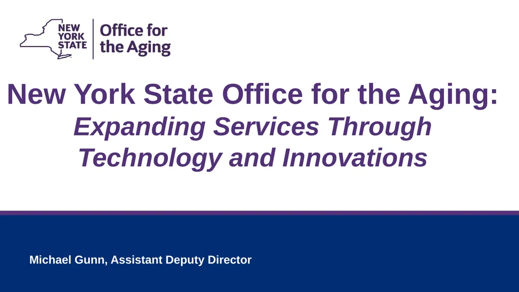 New York State Office for the Aging: Expanding - slide 1 of 27