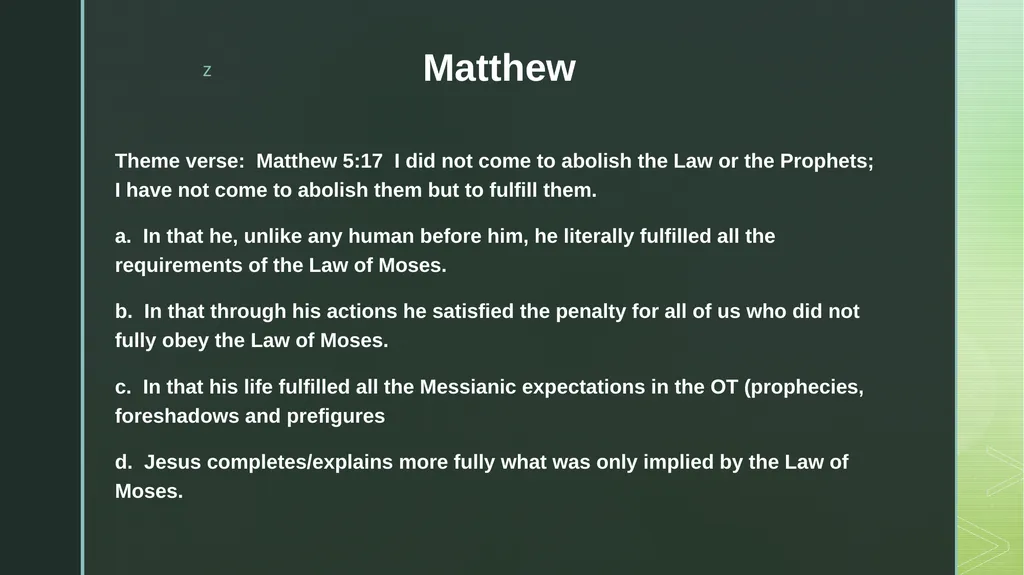 Four Portraits, One Jesus Matthew Mark Luke John - slide 3 of 33