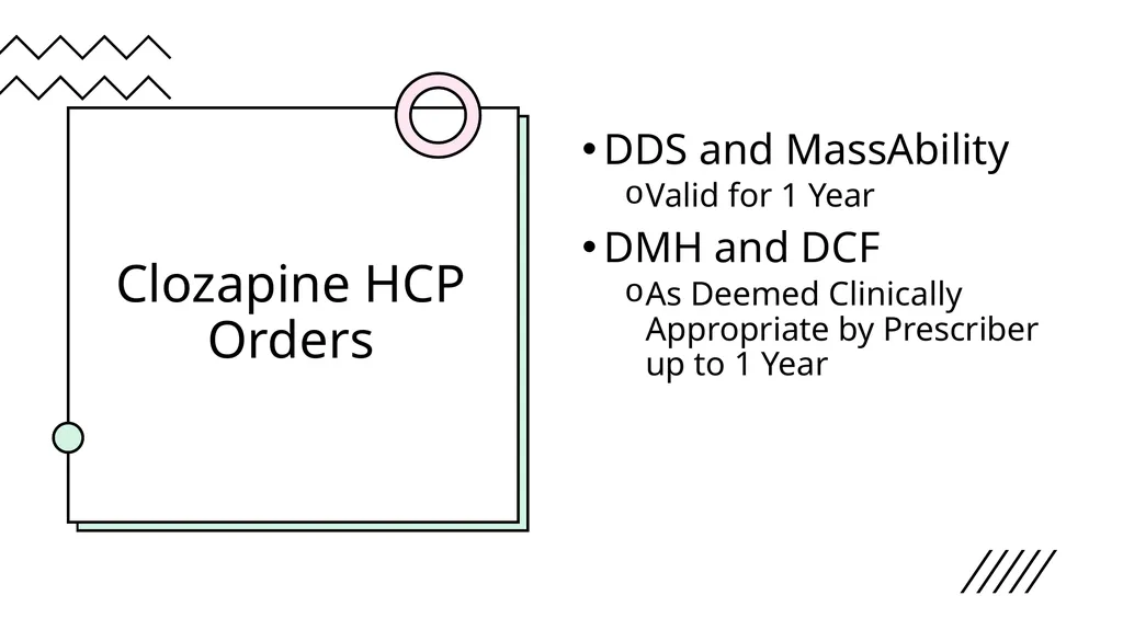 Clozapine Therapy Training Objectives - slide 12 of 24