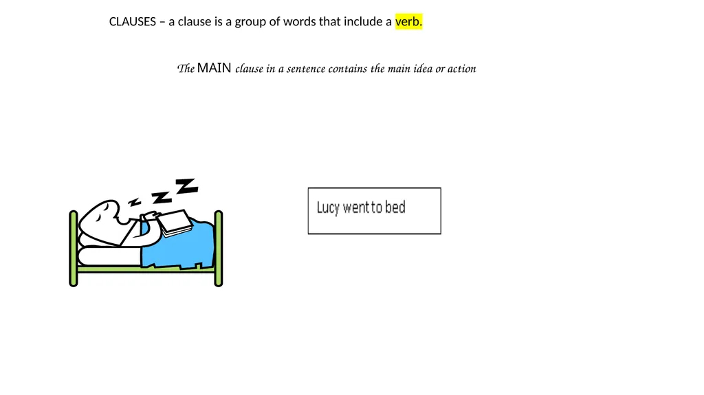 Main and subordinate clauses The MAIN clause in a - slide 2 of 6
