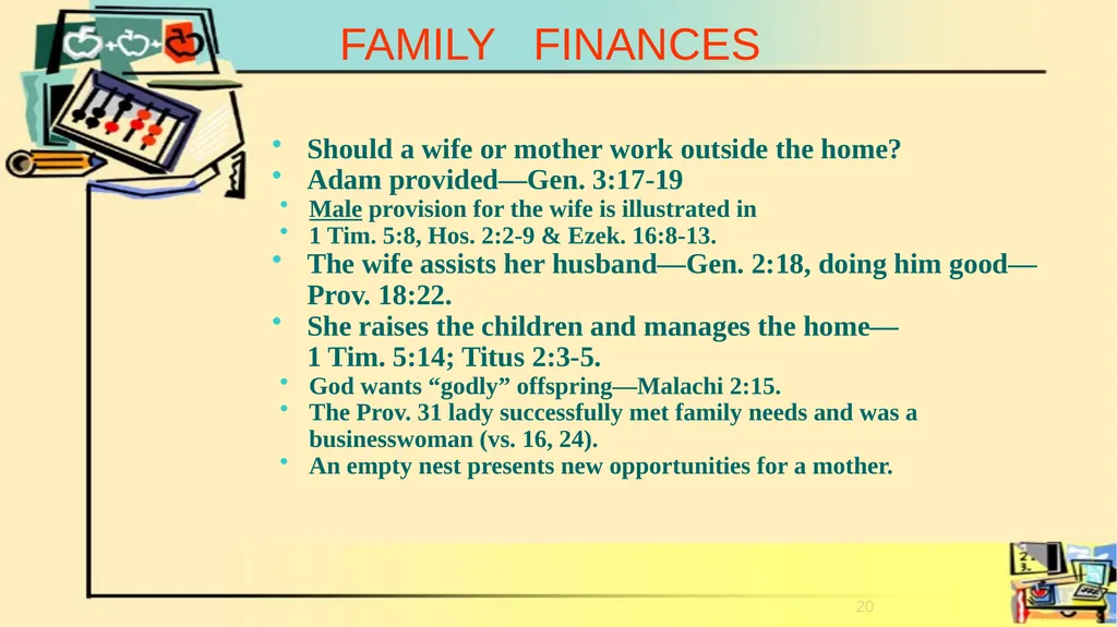 1 BIBLICAL FINANCIAL PRINCIPLES Jim Sutherland, - slide 20 of 85