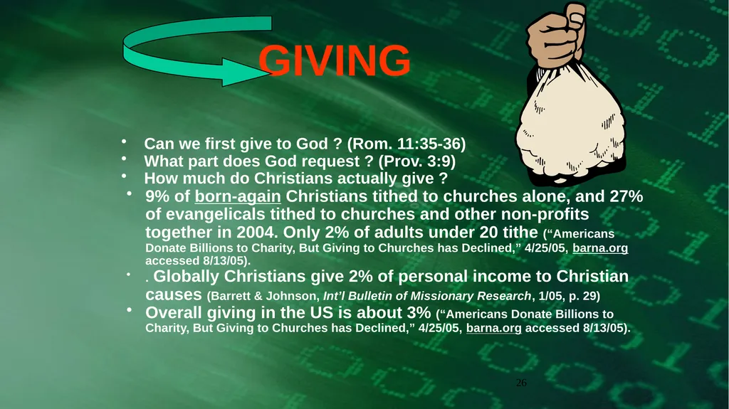 1 BIBLICAL FINANCIAL PRINCIPLES Jim Sutherland, - slide 26 of 85