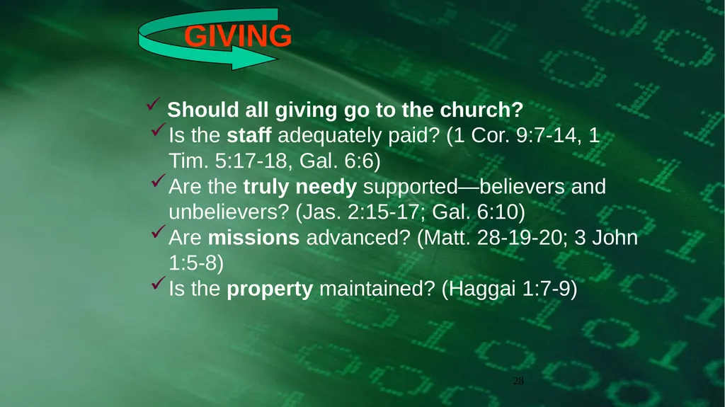 1 BIBLICAL FINANCIAL PRINCIPLES Jim Sutherland, - slide 28 of 85
