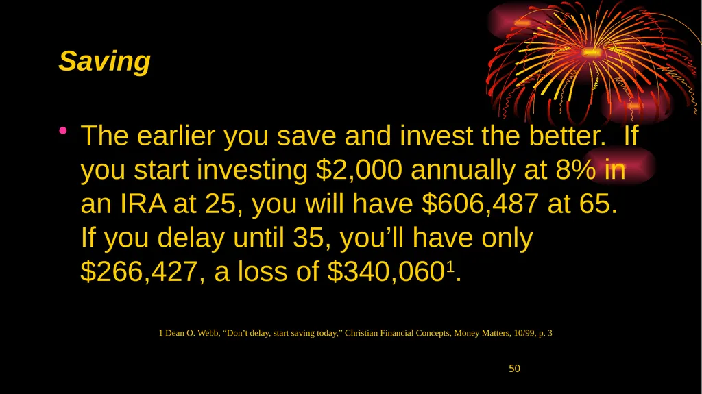 1 BIBLICAL FINANCIAL PRINCIPLES Jim Sutherland, - slide 50 of 85