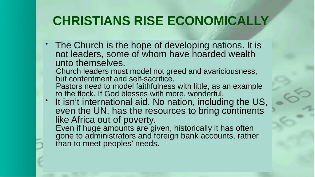 1 BIBLICAL FINANCIAL PRINCIPLES Jim Sutherland, - slide 84 of 85