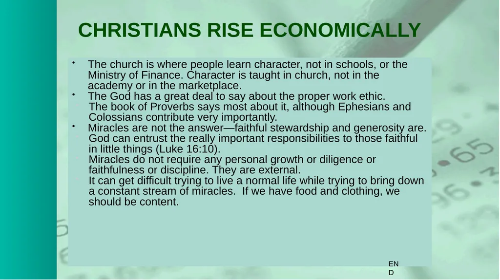 1 BIBLICAL FINANCIAL PRINCIPLES Jim Sutherland, - slide 85 of 85