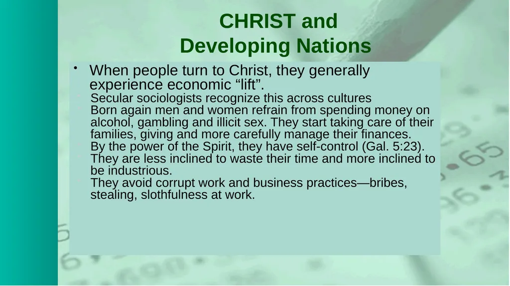 1 BIBLICAL FINANCIAL PRINCIPLES Jim Sutherland, - slide 83 of 85