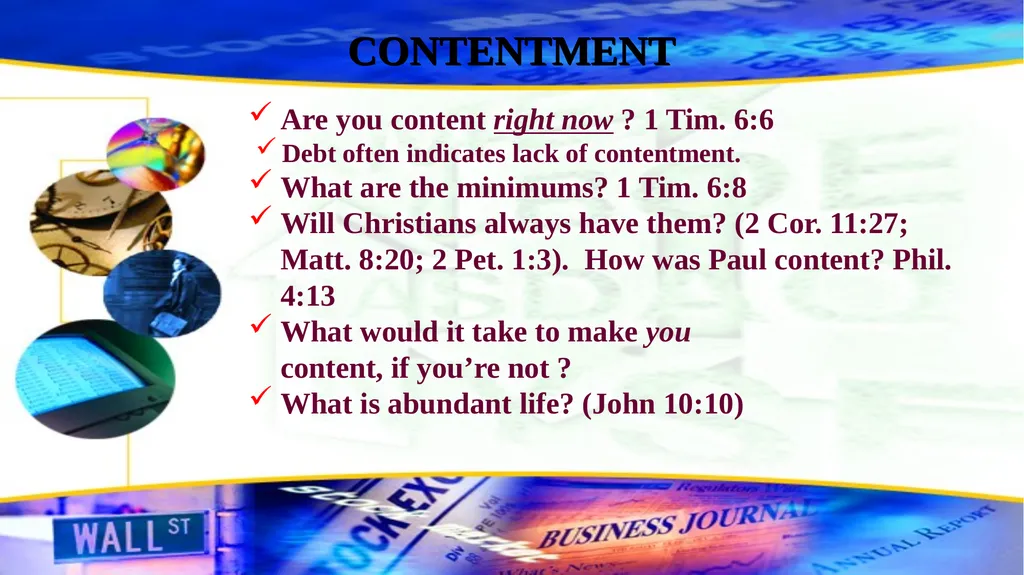 1 BIBLICAL FINANCIAL PRINCIPLES Jim Sutherland, - slide 16 of 85