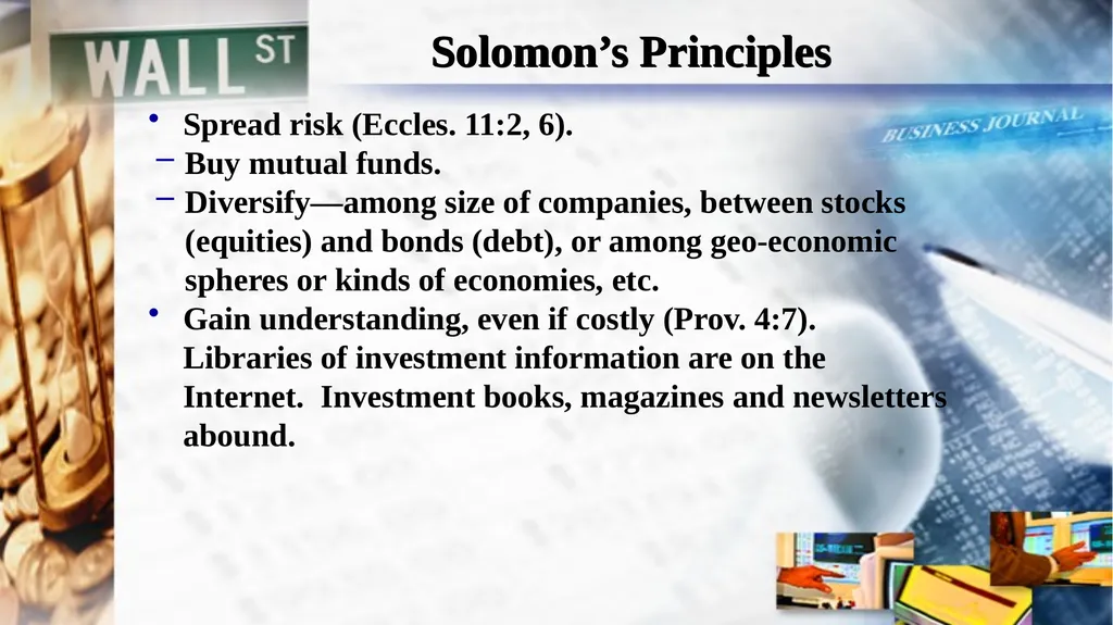 1 BIBLICAL FINANCIAL PRINCIPLES Jim Sutherland, - slide 68 of 85