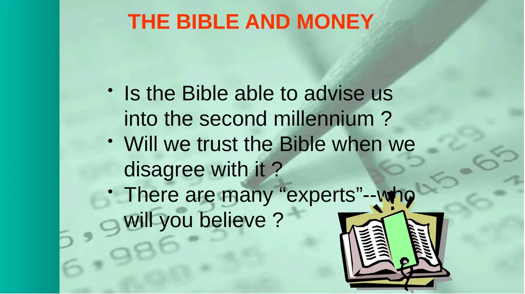 1 BIBLICAL FINANCIAL PRINCIPLES Jim Sutherland, - slide 4 of 85