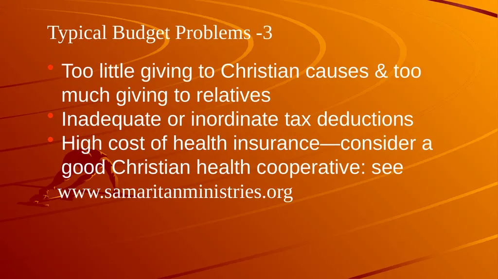 1 BIBLICAL FINANCIAL PRINCIPLES Jim Sutherland, - slide 59 of 85
