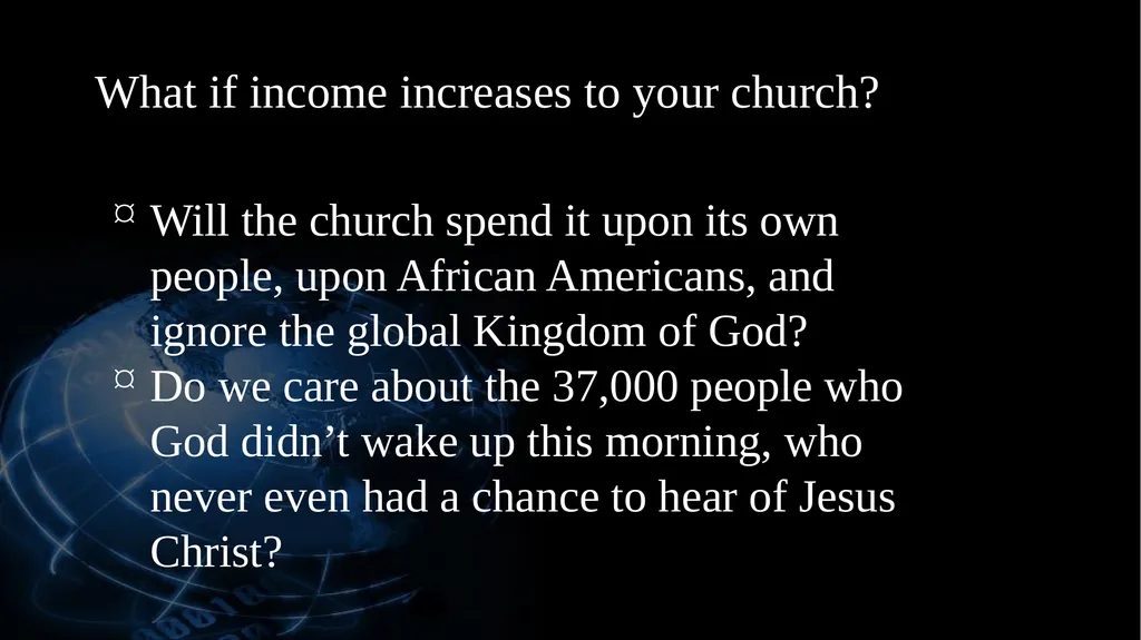 1 BIBLICAL FINANCIAL PRINCIPLES Jim Sutherland, - slide 80 of 85