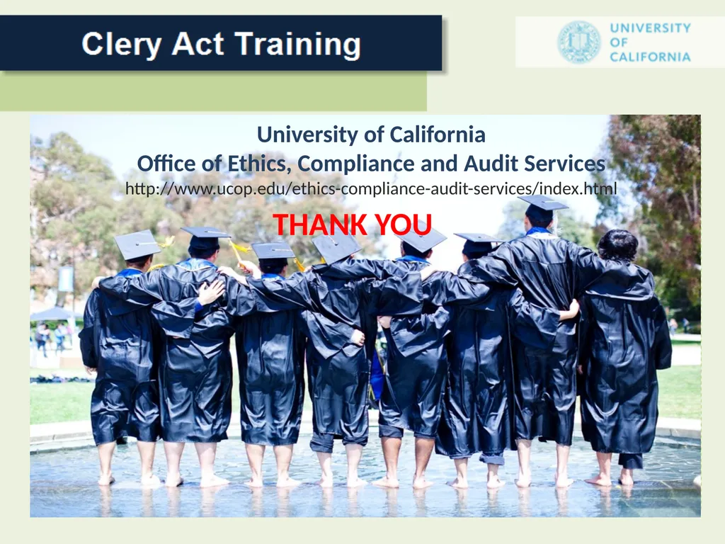 For a Campus Security Authority (CSA) 1 In 1986 - slide 34 of 34