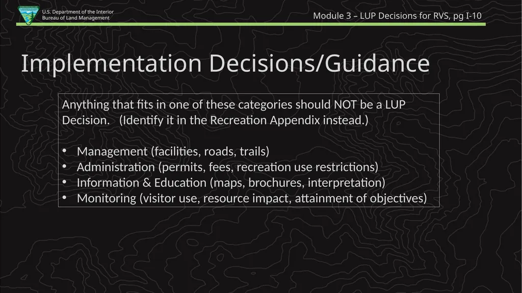 Planning for Recreation & Visitor Services - slide 10 of 13