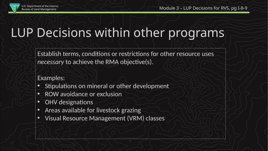 Planning for Recreation & Visitor Services - slide 9 of 13
