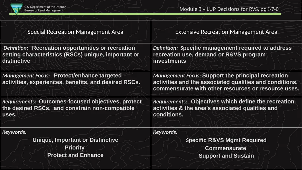 Planning for Recreation & Visitor Services - slide 5 of 13