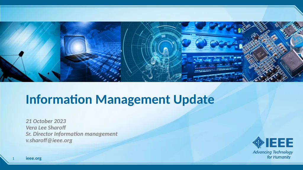 Information Management Update 21 October 2023 Vera - slide 1 of 24