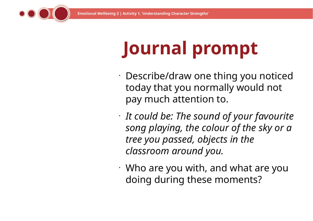 Emotional Wellbeing 3 | Activity 1, ‘Understanding - slide 3 of 22