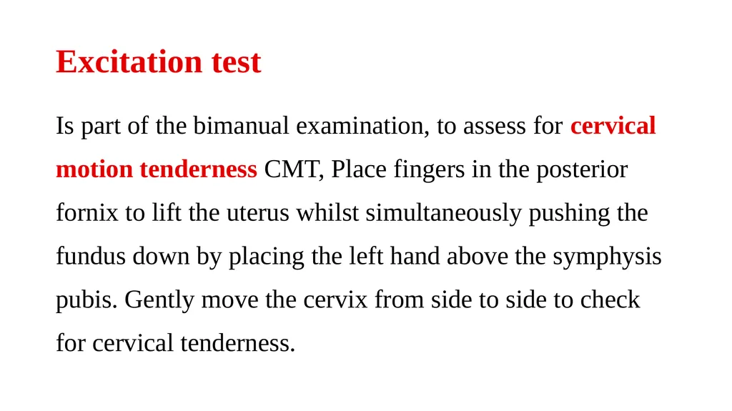 Bimanual pelvic examination Prepared by: Shaimaa - slide 14 of 22