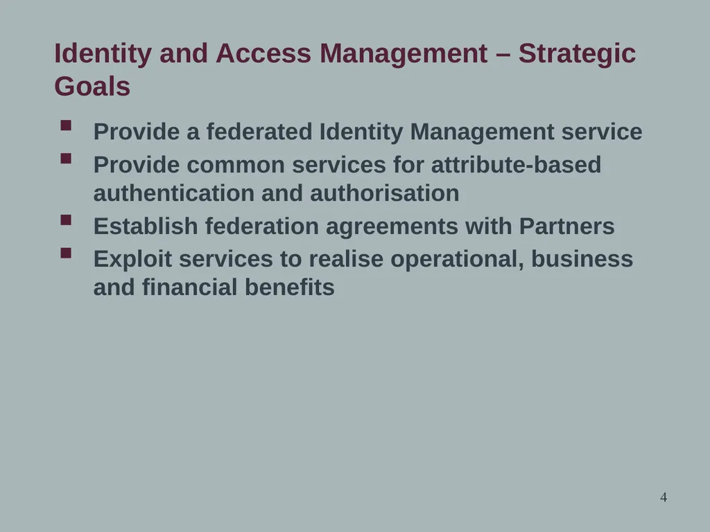 MoD Accessibility and Trust: Challenges, Goals and - slide 4 of 22