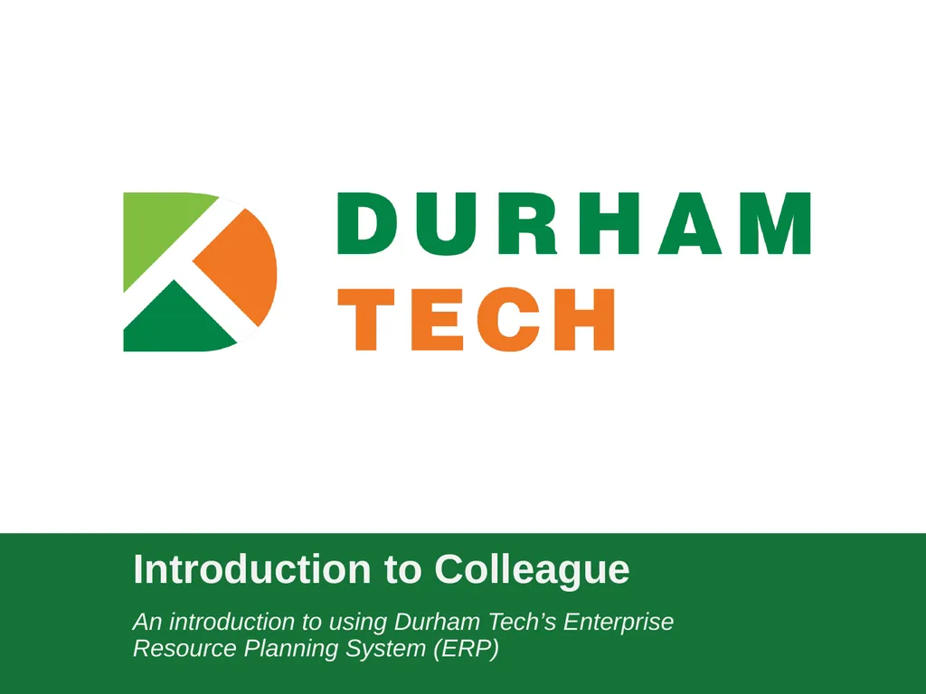 Introduction to Colleague An introduction to using - slide 1 of 10