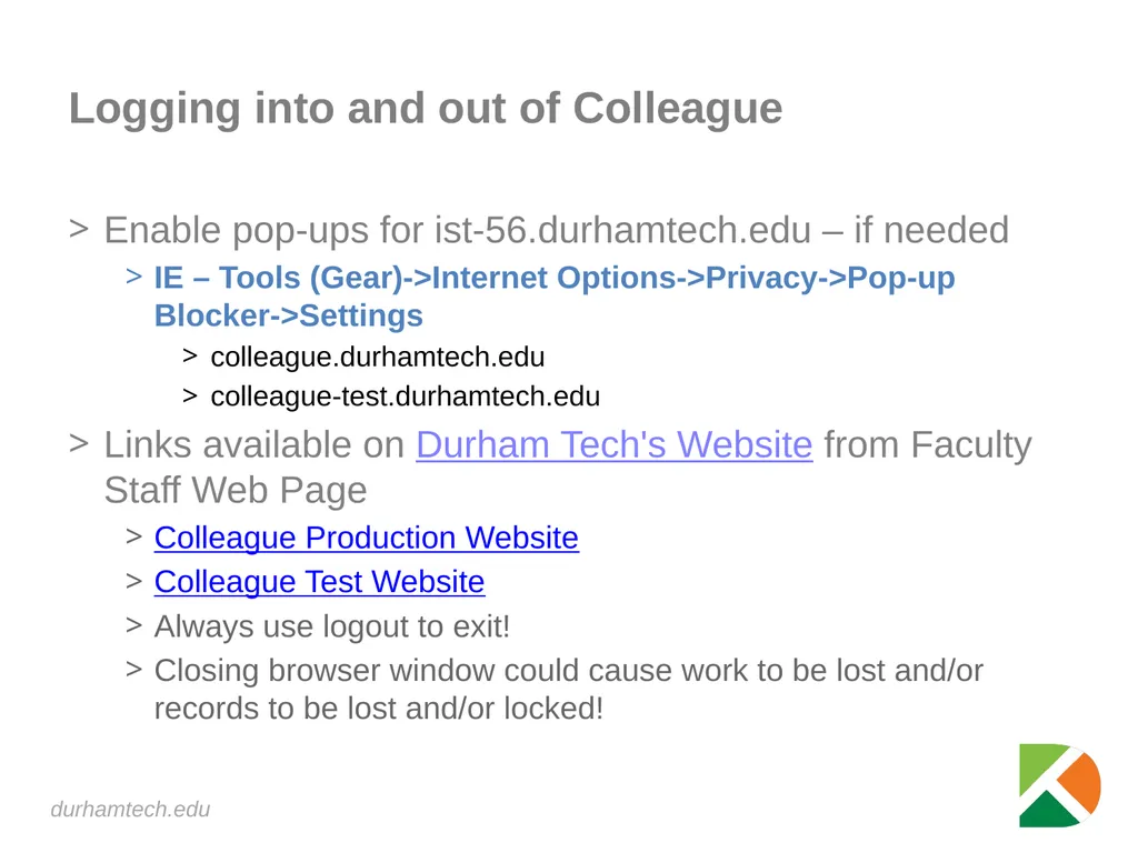 Introduction to Colleague An introduction to using - slide 7 of 10