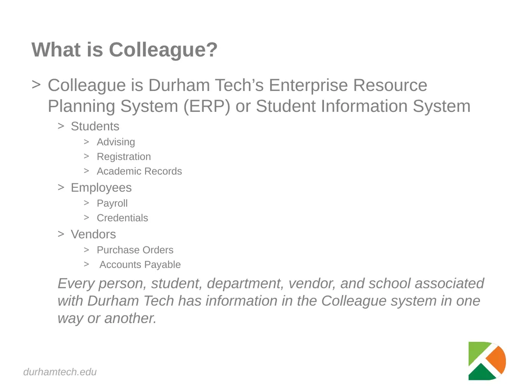 Introduction to Colleague An introduction to using - slide 3 of 10