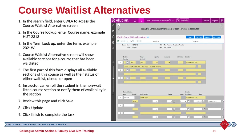 Colleague Admin Staff Training What to expect - slide 41 of 56