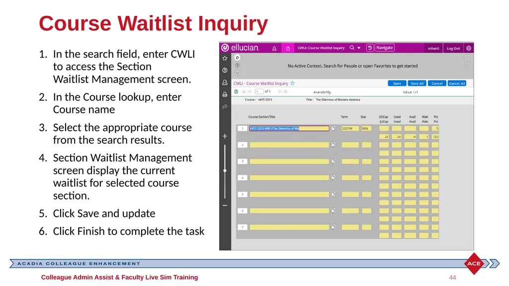 Colleague Admin Staff Training What to expect - slide 44 of 56