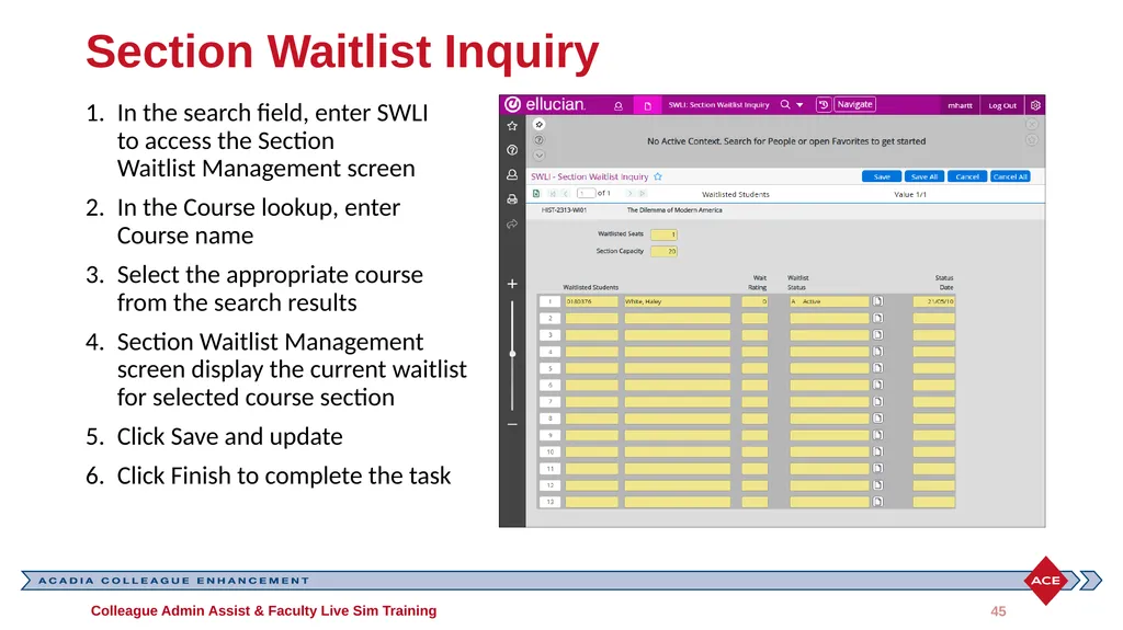 Colleague Admin Staff Training What to expect - slide 45 of 56