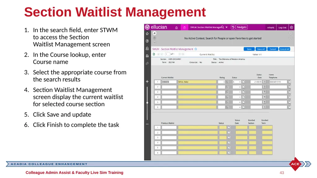 Colleague Admin Staff Training What to expect - slide 43 of 56