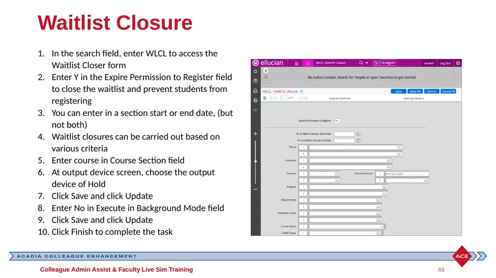 Colleague Admin Staff Training What to expect - slide 49 of 56