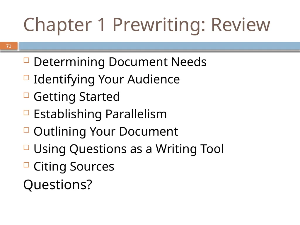 Developing and Writing Effective Documents - slide 71 of 193