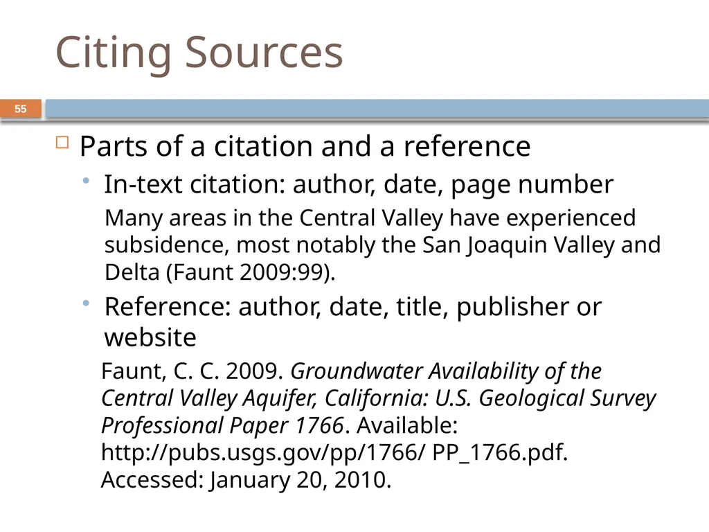Developing and Writing Effective Documents - slide 55 of 193