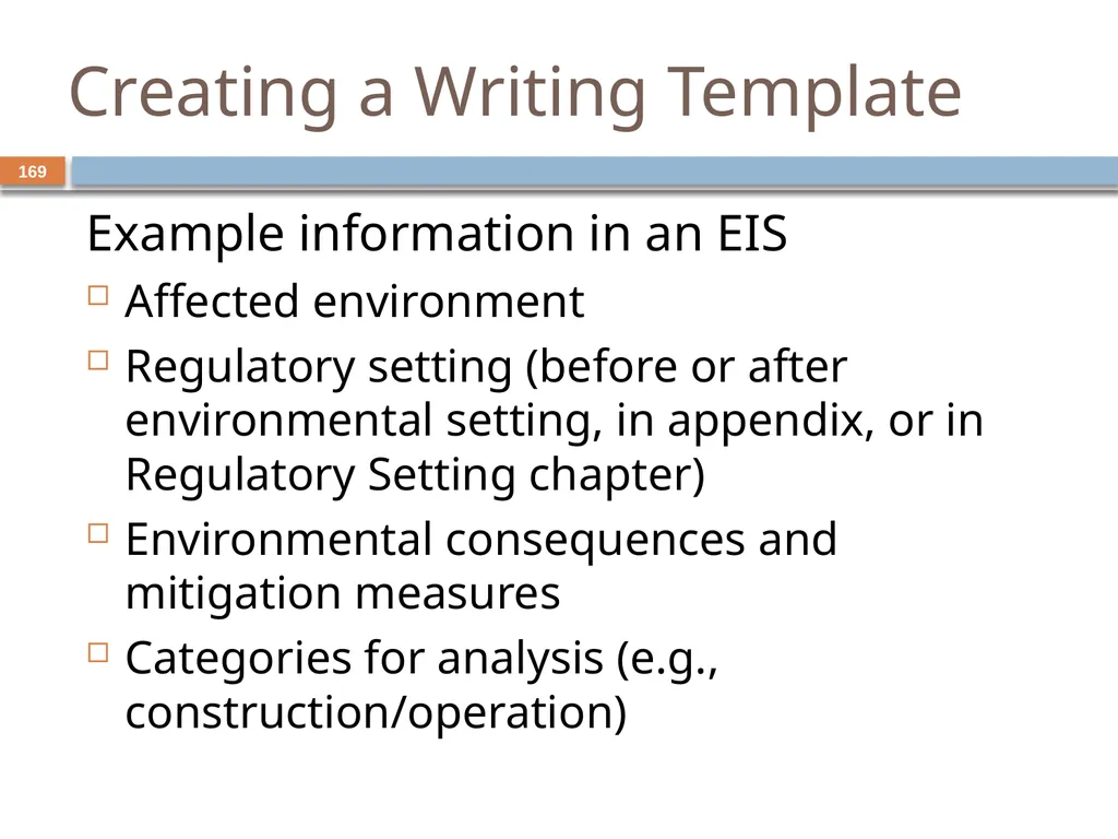 Developing and Writing Effective Documents - slide 169 of 193