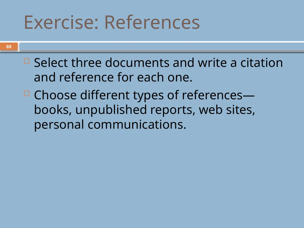 Developing and Writing Effective Documents - slide 69 of 193