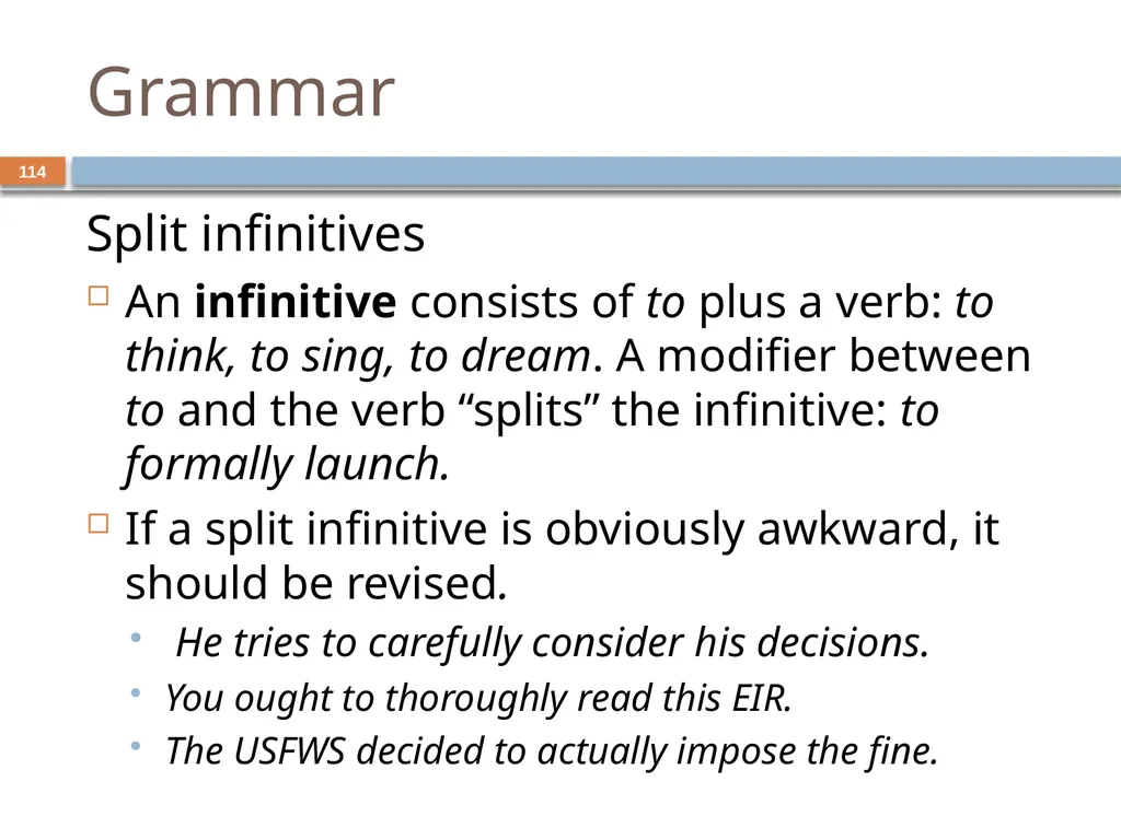 Developing and Writing Effective Documents - slide 114 of 193