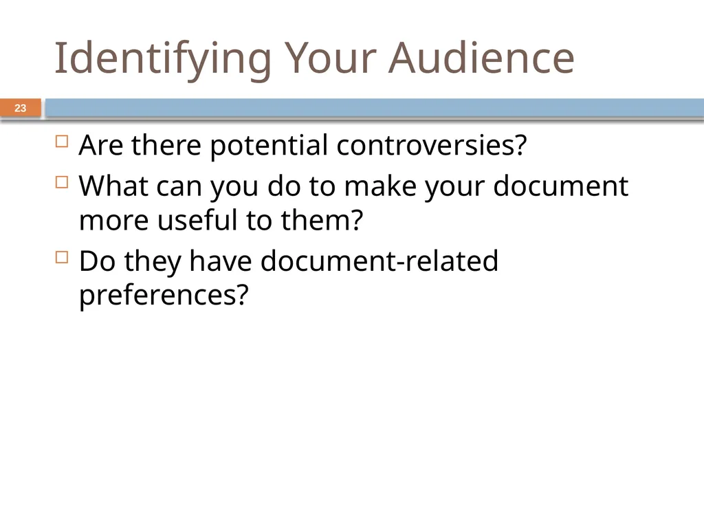 Developing and Writing Effective Documents - slide 23 of 193