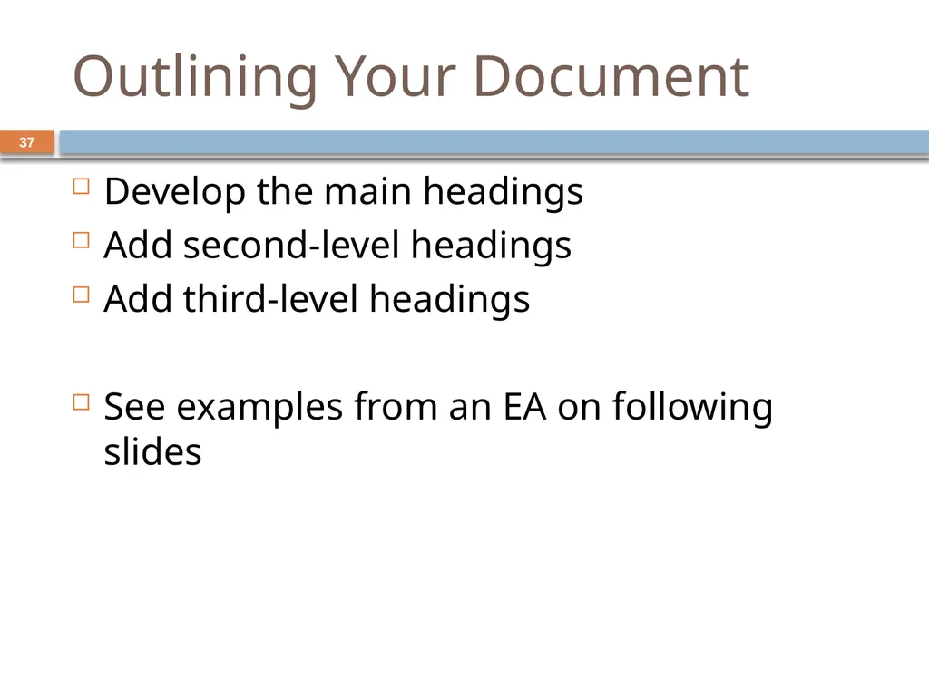 Developing and Writing Effective Documents - slide 37 of 193