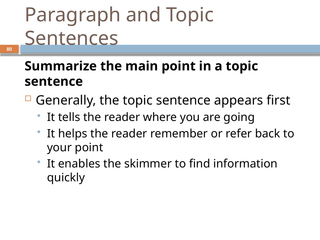 Developing and Writing Effective Documents - slide 80 of 193