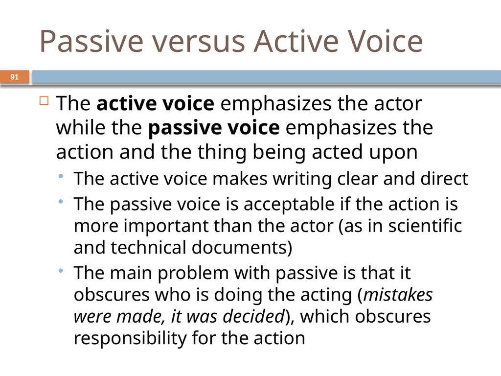 Developing and Writing Effective Documents - slide 91 of 193