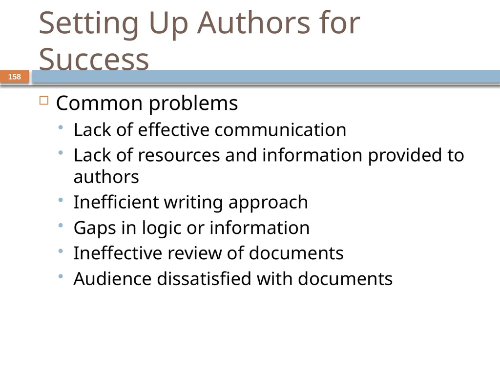 Developing and Writing Effective Documents - slide 158 of 193