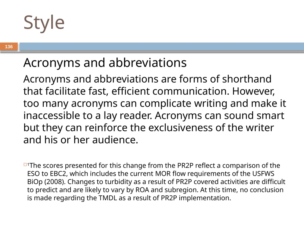 Developing and Writing Effective Documents - slide 136 of 193