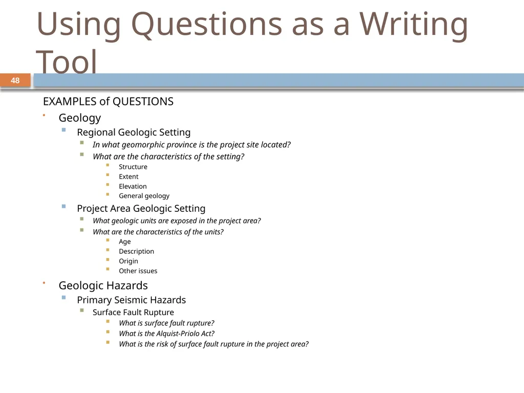 Developing and Writing Effective Documents - slide 48 of 193