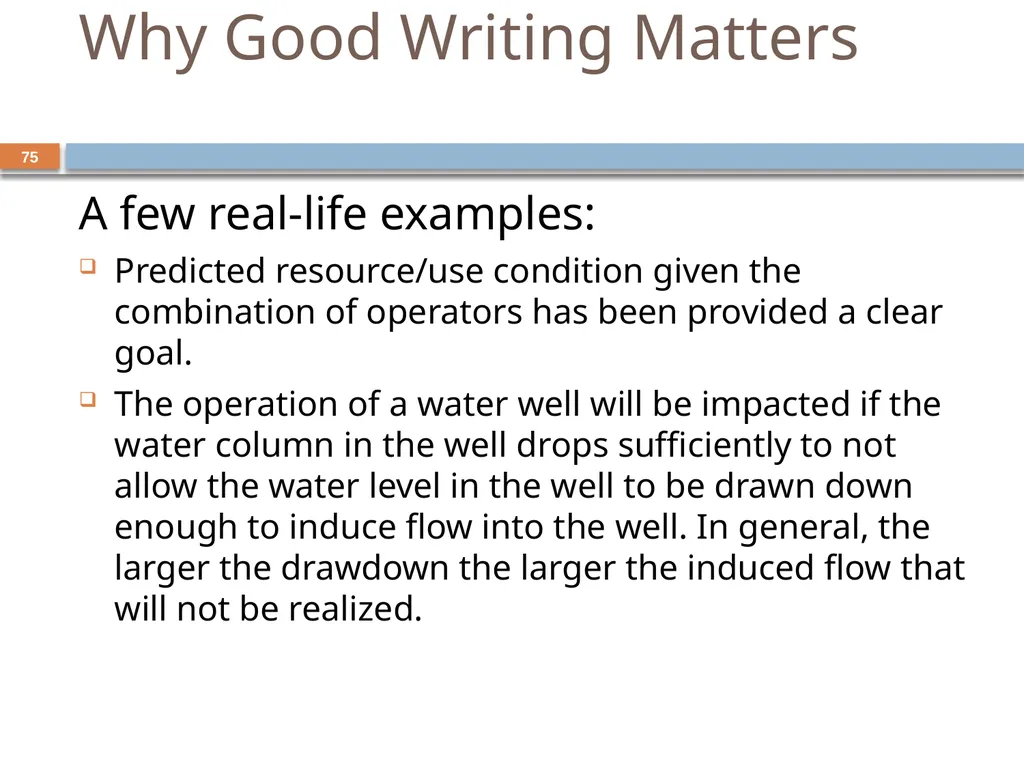 Developing and Writing Effective Documents - slide 75 of 193
