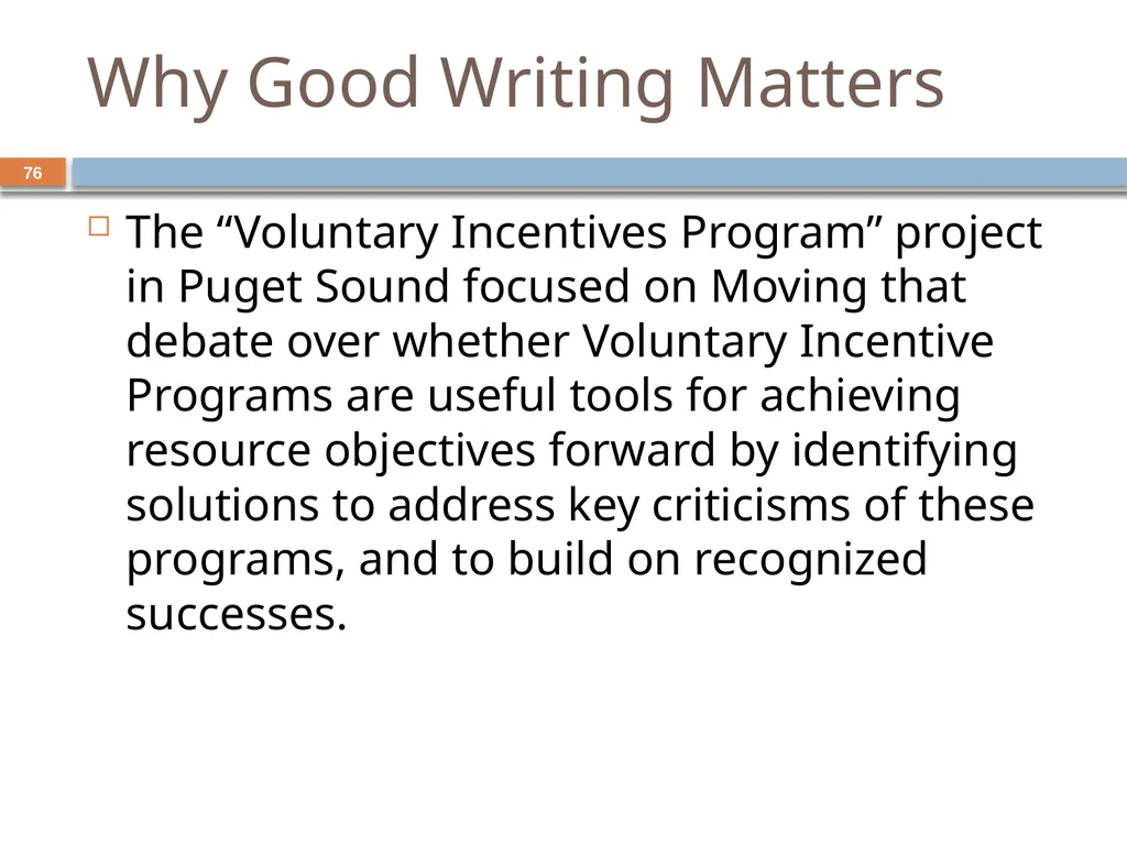 Developing and Writing Effective Documents - slide 76 of 193