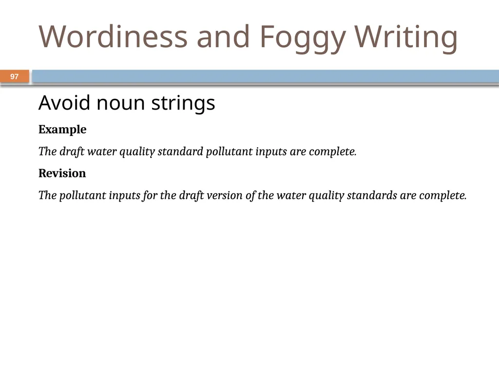 Developing and Writing Effective Documents - slide 97 of 193