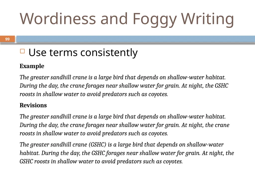Developing and Writing Effective Documents - slide 99 of 193