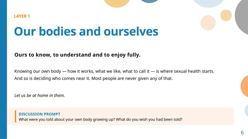 A conversation for peer educators, health - slide 6 of 14