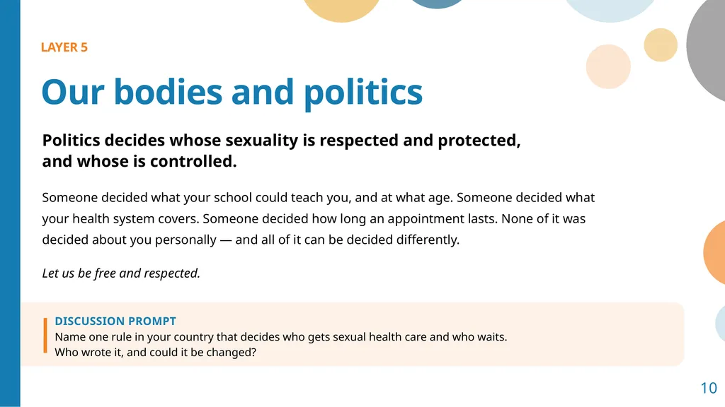 A conversation for peer educators, health - slide 10 of 14
